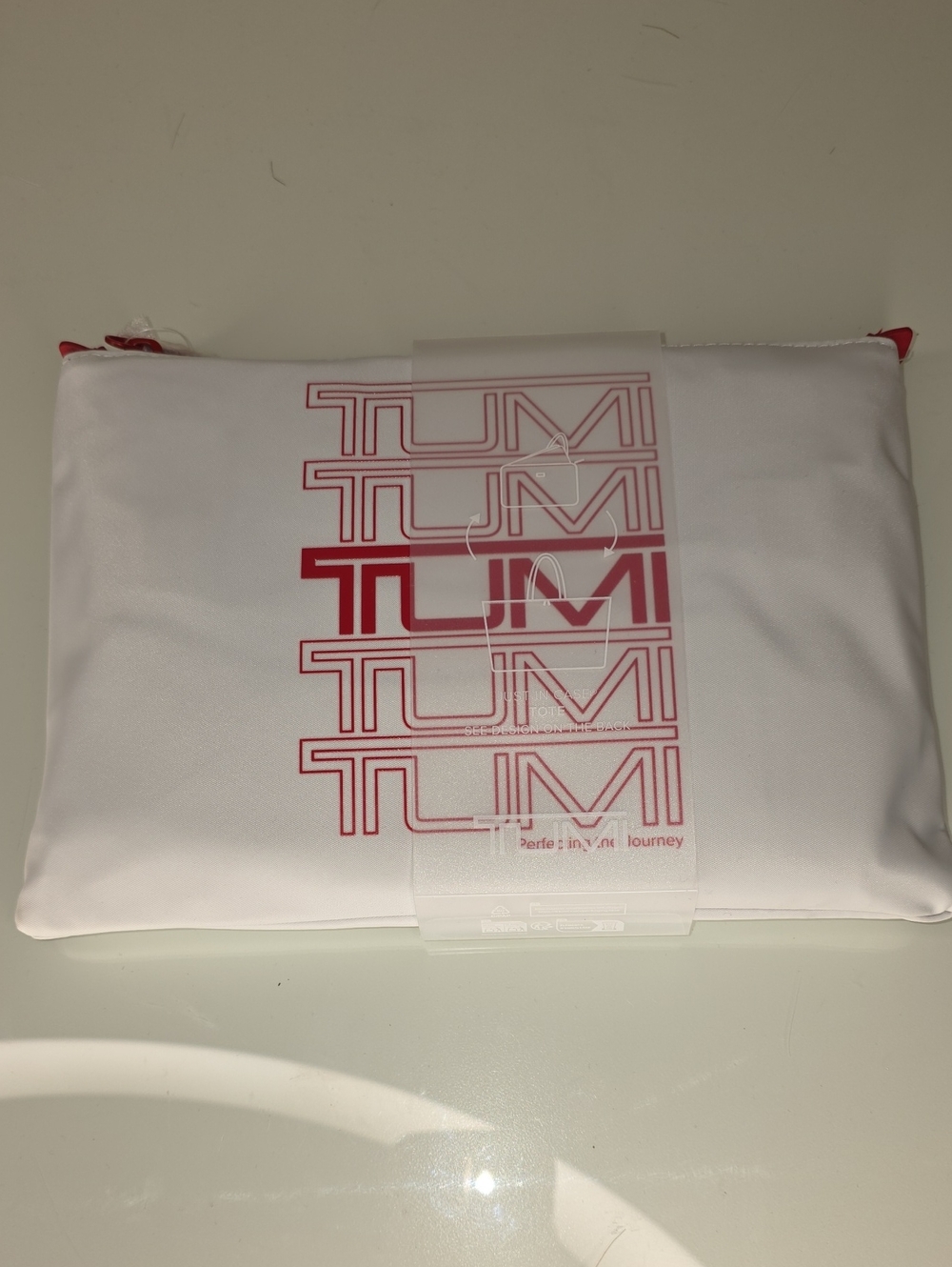 Tumi Voyageur Just In Case Tote White/Red